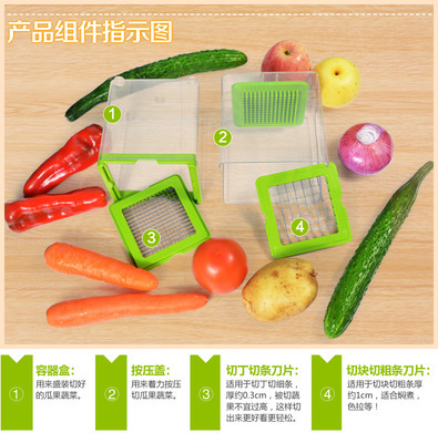 【美之扣多功能手壓切菜器 切條土豆絲切絲器 刨絲器 薯?xiàng)l切條器】?jī)r(jià)格,廠家,圖片,榨汁機(jī),福建美之扣家居用品-